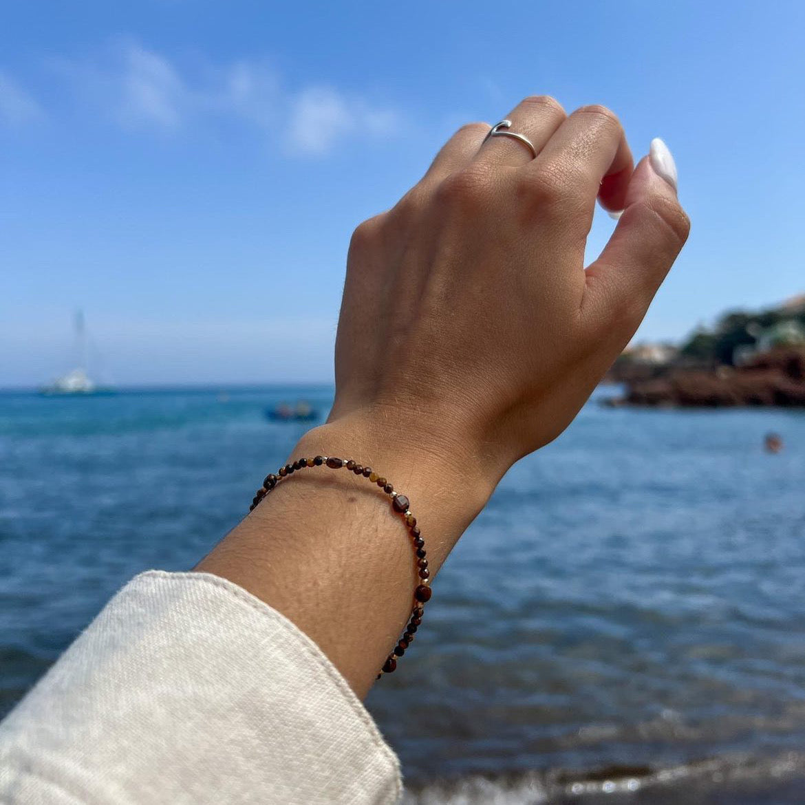 Bracelet PALOMA en pierres Oeil de Tigre - SLOYA